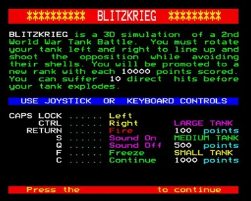 Blitzkrieg (1984)(Software Invasion)[Mono Color][BLITZ] screen shot title